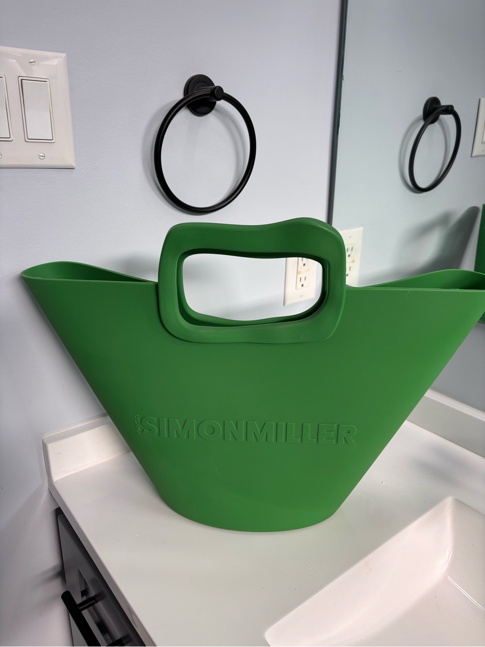Simon Miller Emerald Green Silicone Tote with Cutout Handles